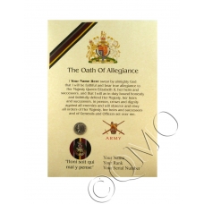 York And Lancaster Regiment Oath Of Allegiance Certificate